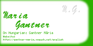 maria gantner business card