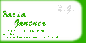 maria gantner business card